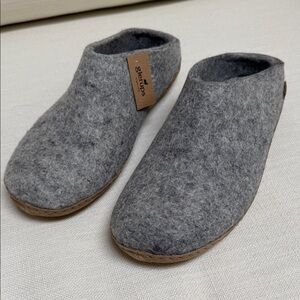 Glerups Men's Gray Wool Slip-On Loafers